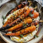 Roasted Carrots with Whipped Ricotta & Hot Honey
