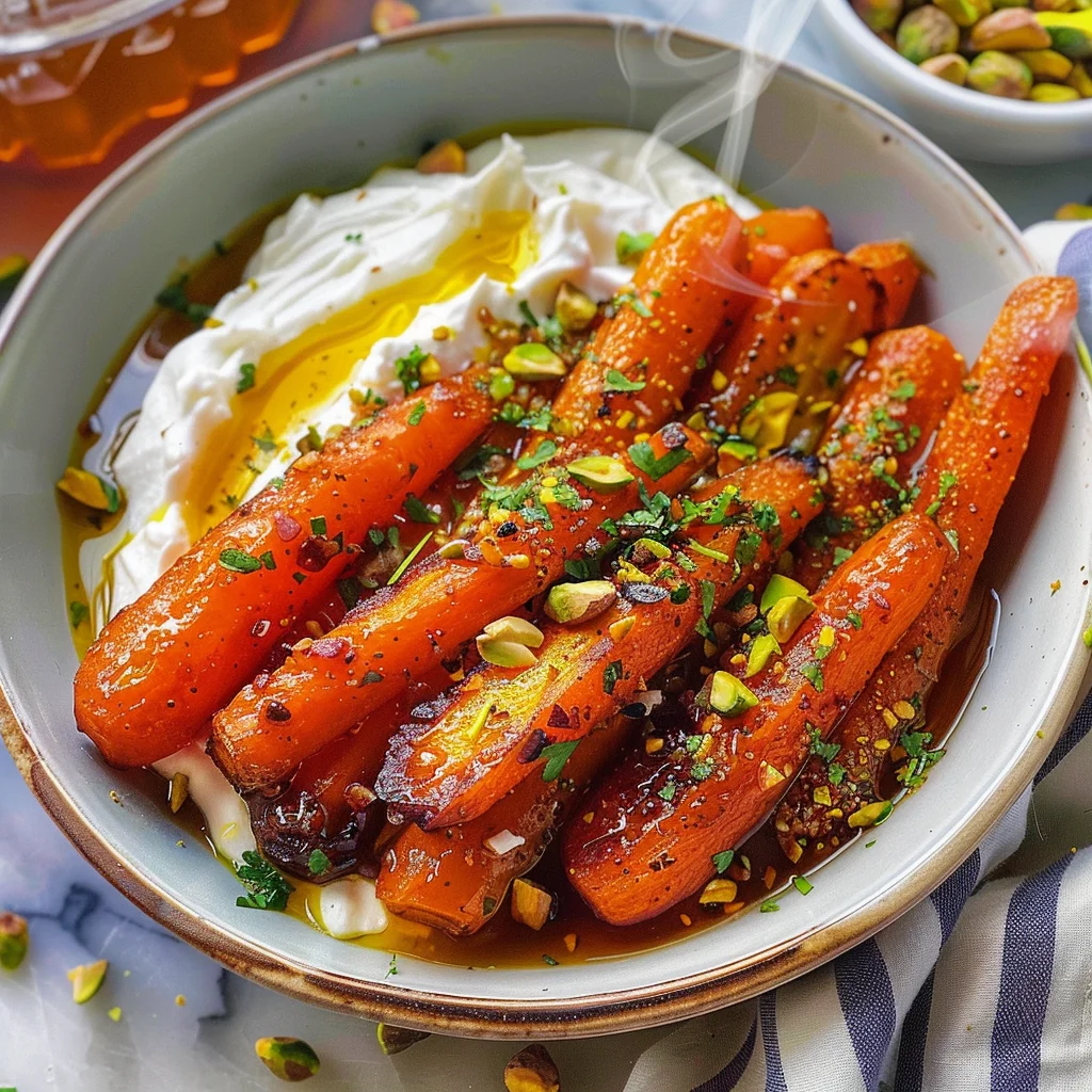 Roasted Carrots with Whipped Ricotta and Hot Honey