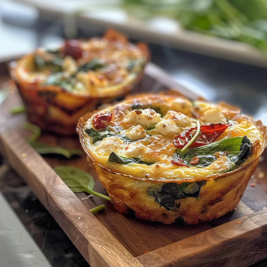 Spinach, Feta, and Sun-Dried Tomato Egg Muffins image 3
