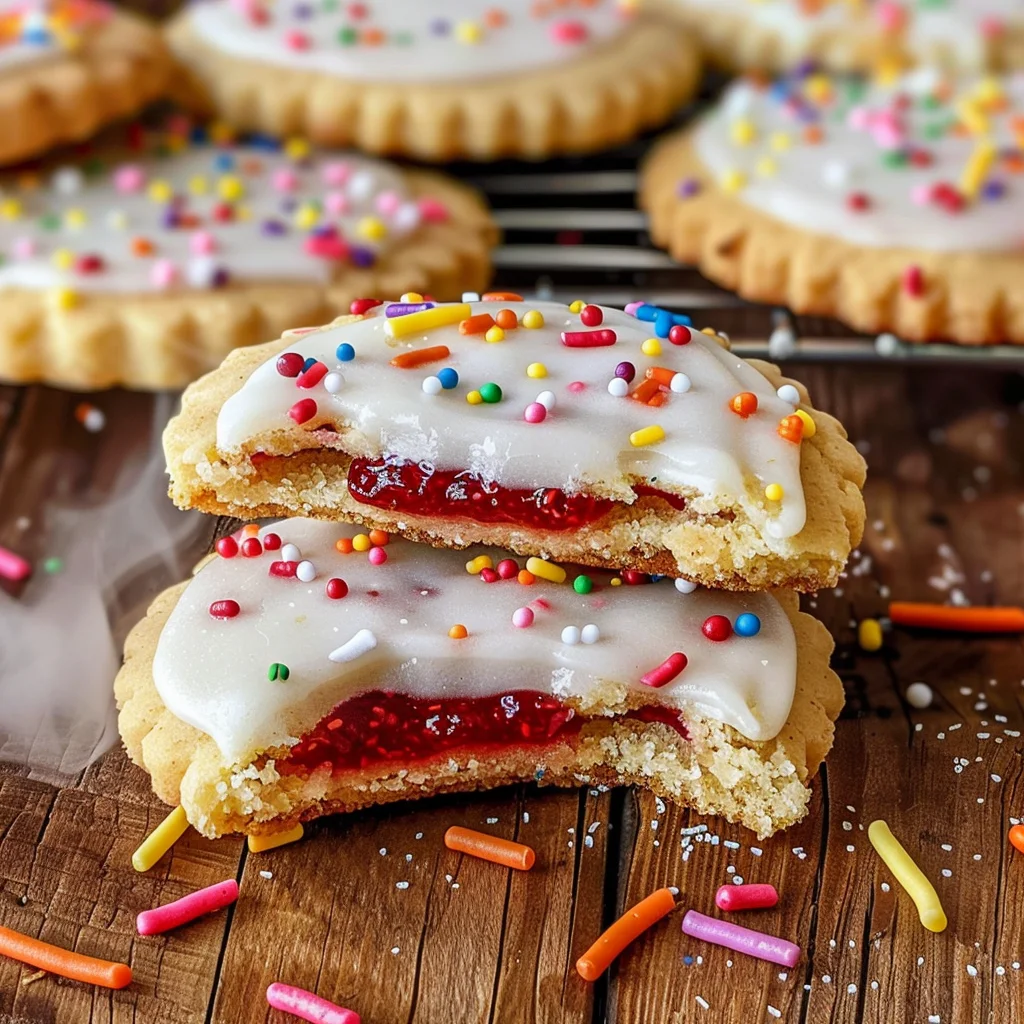 Strawberry Pop Tart Sugar Cookies