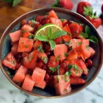 Strawberry Watermelon Salad with Honey-Lime Vinaigrette