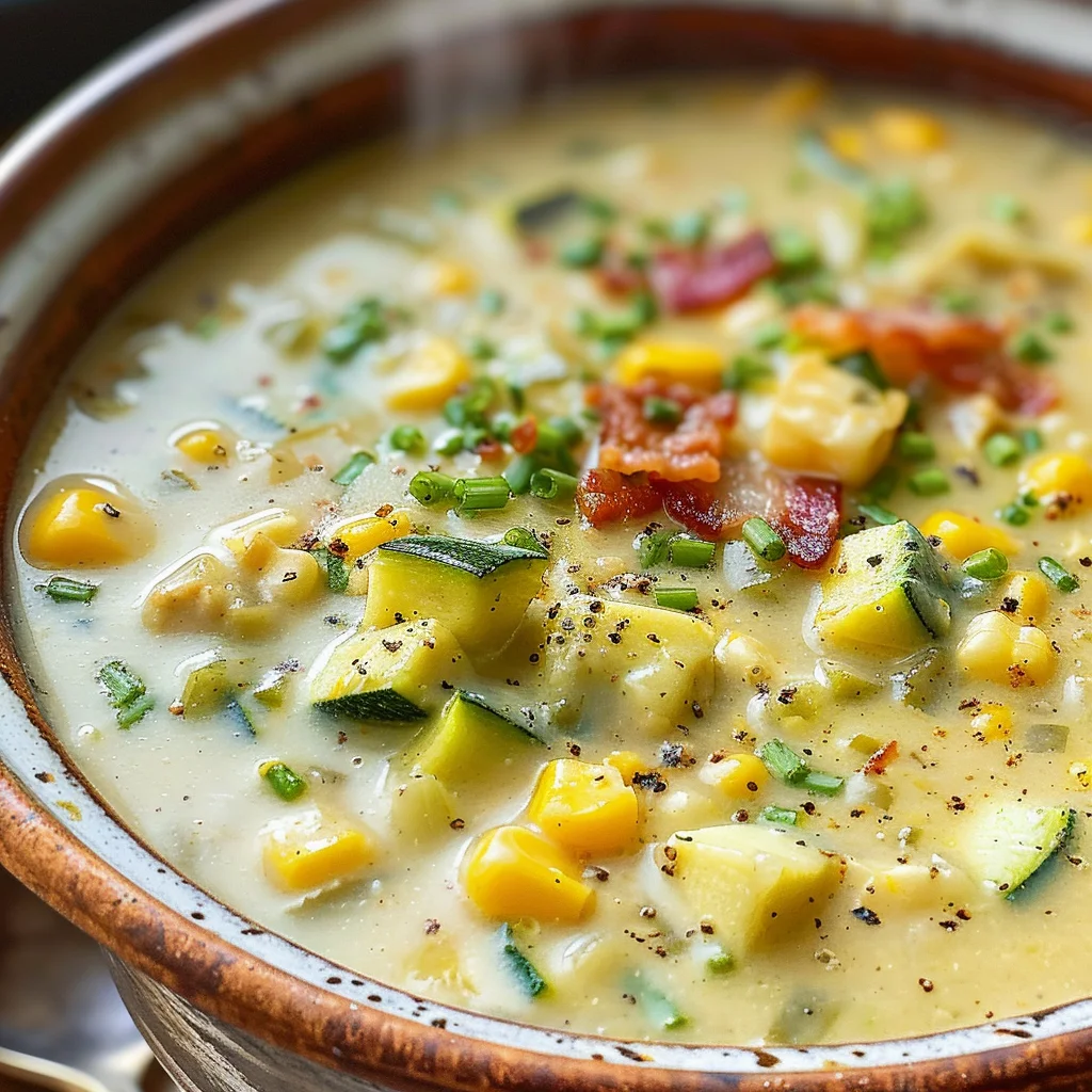 Summer Corn and Zucchini Chowder Recipe