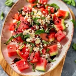 Watermelon Basil Feta Salad