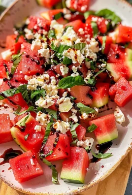 Watermelon Basil Feta Salad