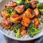 Air Fryer Chicken Bites and Broccoli