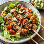 BBQ Chicken Skewer Salad