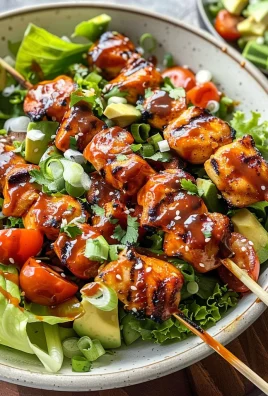 BBQ Chicken Skewer Salad