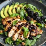 Blackberry Basil Grilled Chicken Salad