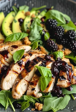 Blackberry Basil Grilled Chicken Salad