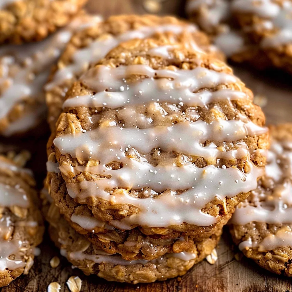 Brown Butter Iced Oatmeal Cookies Recipe