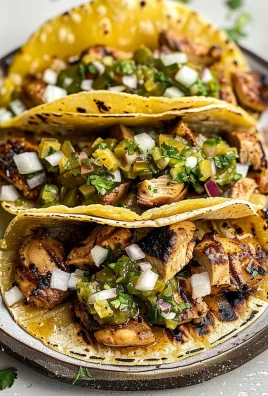 Charred Chile–Marinated Grilled Chicken Tacos