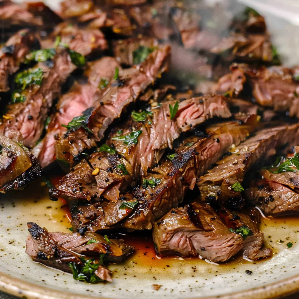Charred and Juicy Marinated Skirt Steak