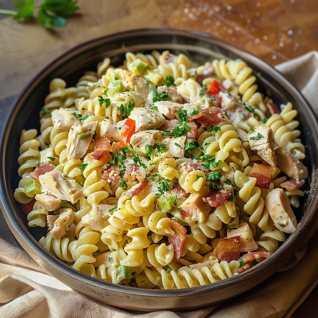 Chicken Bacon Ranch Pasta Salad