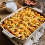 Chicken Bacon Ranch Tater Tot Casserole: A 450 Calorie Dish