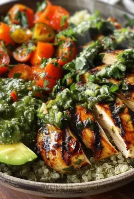 Chimichurri Grilled Chicken Bowl with Garlic Sauce