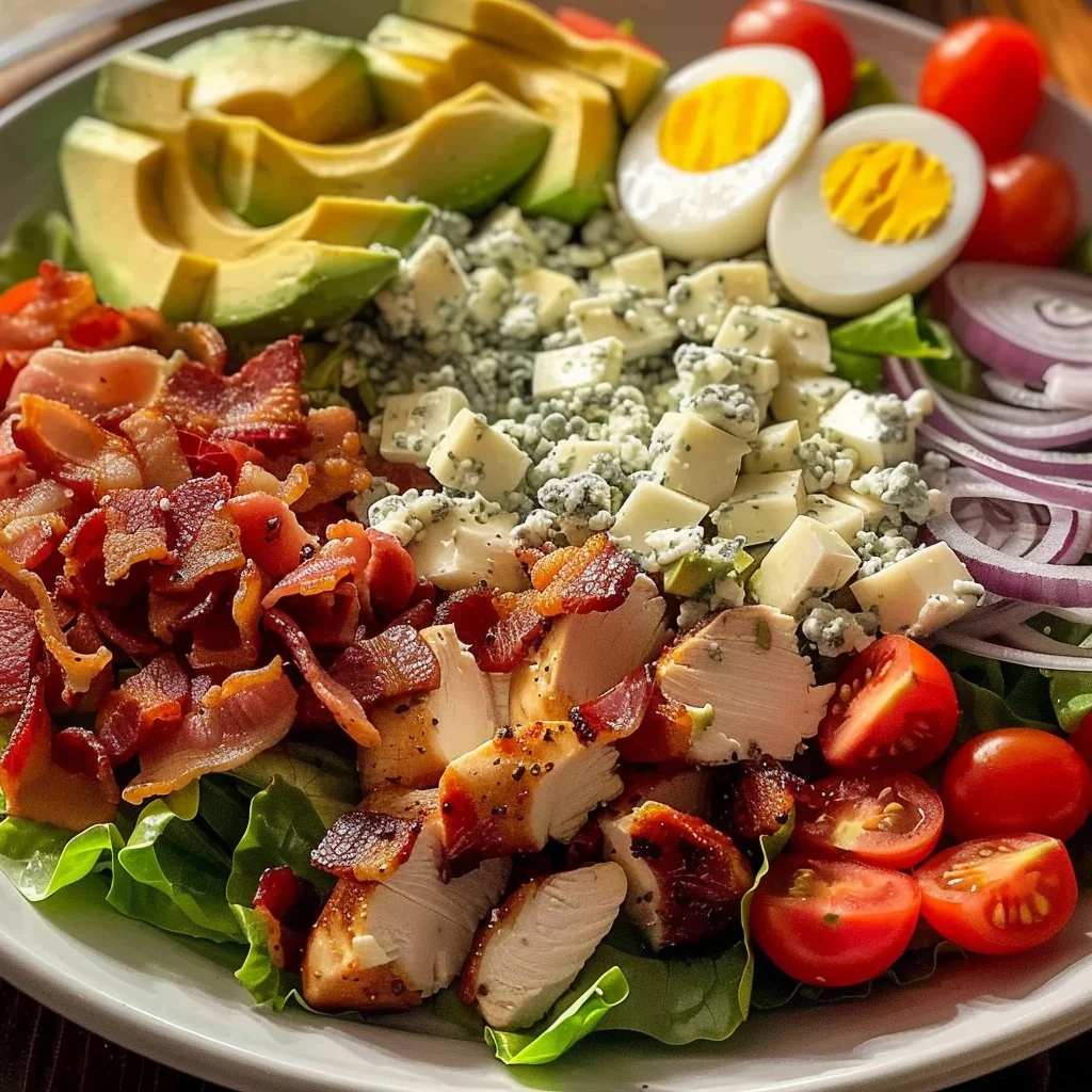 Classic American Cobb Salad with Crispy Bacon