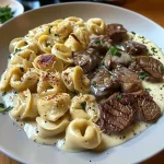 Cracked Garlic Steak Tortellini in Creamhouse Sauce Bliss