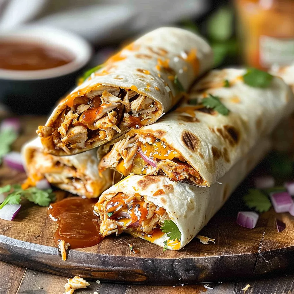 Crispy BBQ Chicken Wraps