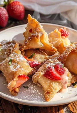 Deep-Fried Strawberry Cheesecake Stuffed Wonton Bites: Irresistibly Crispy!