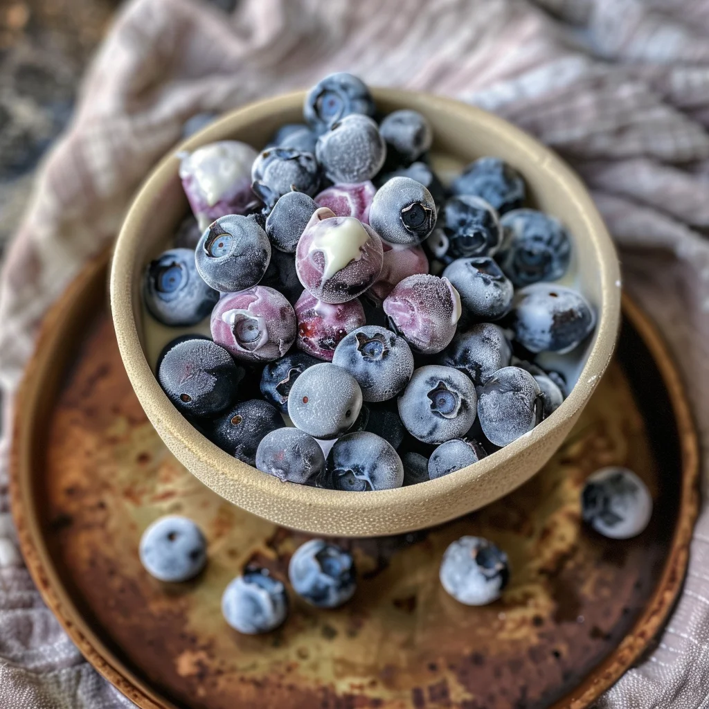 Frozen Yogurt Covered Blueberries