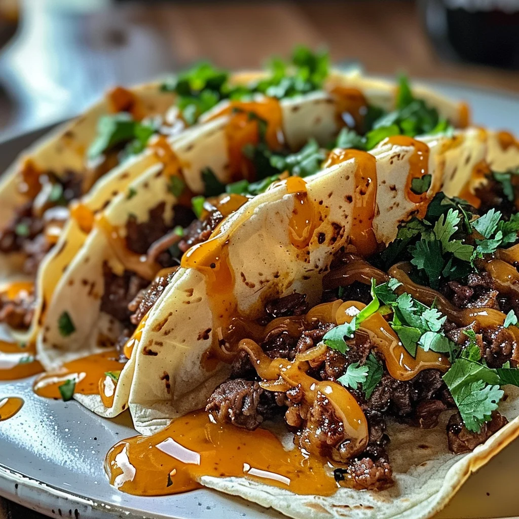Garlic Butter Honey BBQ Tacos