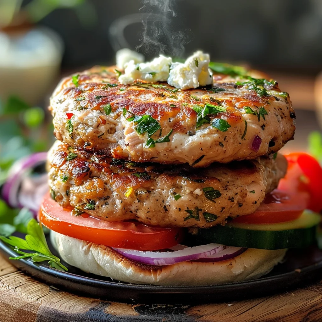 Greek Chicken Burgers