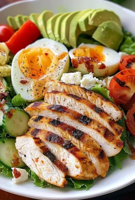 Grilled Chicken Cobb Salad with Honey Dijon {Paleo, Whole30 Option}