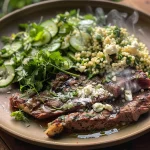 Grilled Skirt Steak with Lemon Herb Couscous Salad