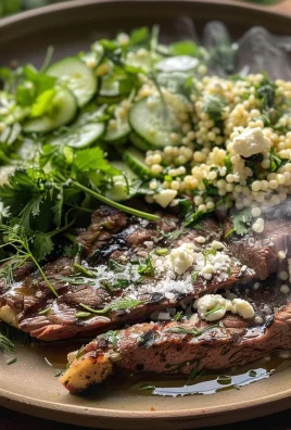 Grilled Skirt Steak with Lemon Herb Couscous Salad