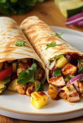 Hawaiian BBQ Chicken Wraps