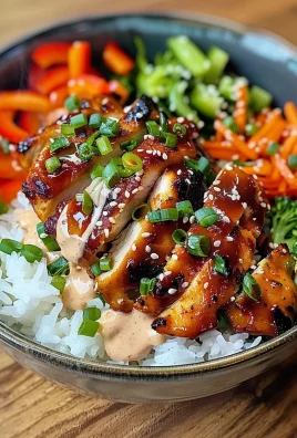 Korean BBQ Chicken Bowls with Gochujang Cream Sauce Awaits!