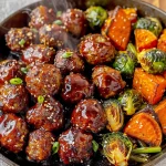 Korean BBQ Meatballs and Vegetables