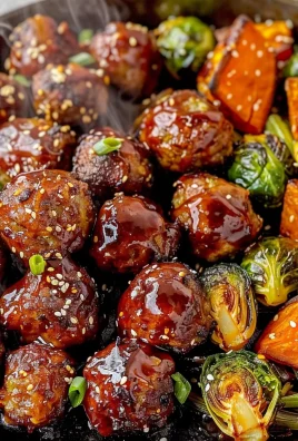 Korean BBQ Meatballs and Vegetables