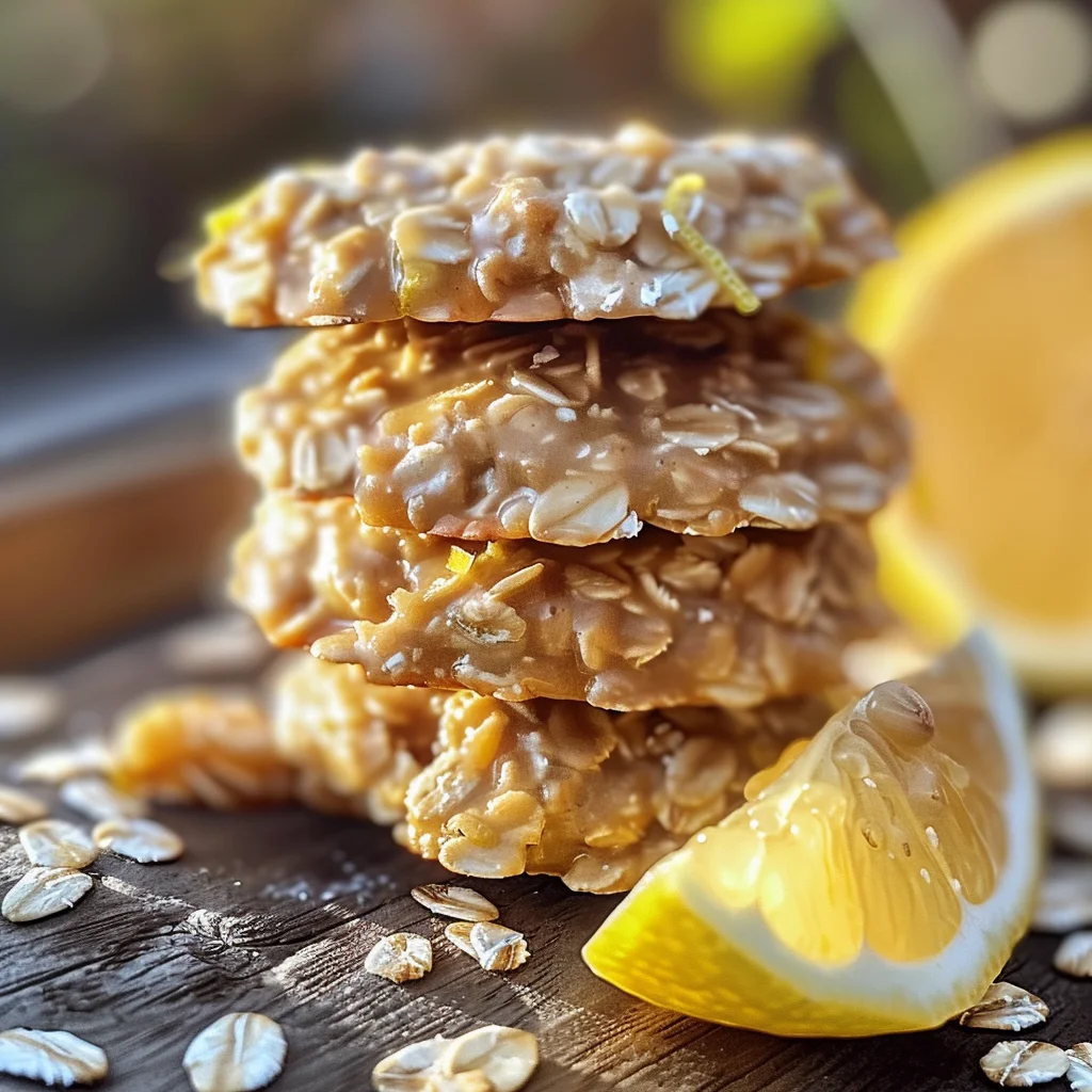 Lemon Oatmeal No-Bake Cookies