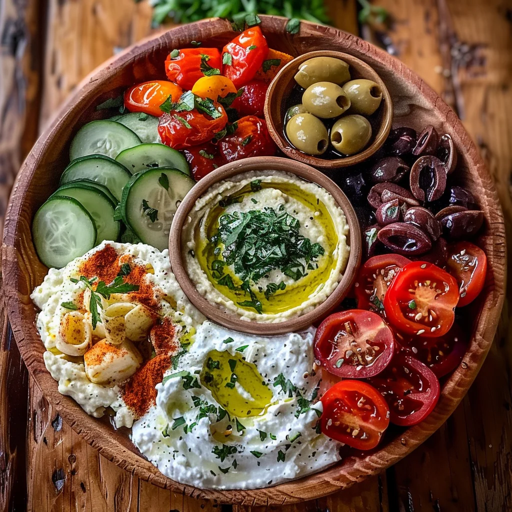 Mediterranean Mezze Tapas Platter – Easy Shareable Appetizer for Parties & Light Meals