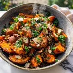 Roasted Sweet Potato Salad with Lentils
