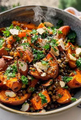 Roasted Sweet Potato Salad with Lentils