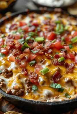 Sizzling Bacon Cheeseburger Queso Dip