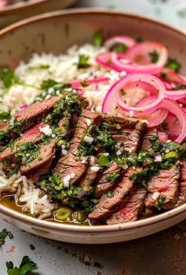 Skirt Steak Rice Bowls with Chimichurri Sauce