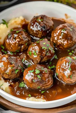 Slow Cooker Salisbury Steak Meatballs (Frozen Meatballs)