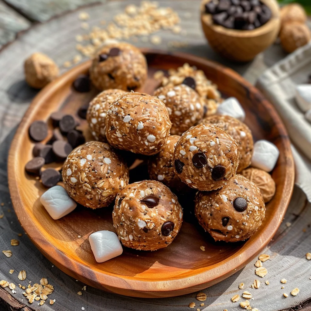 S'mores No Bake Protein Bites