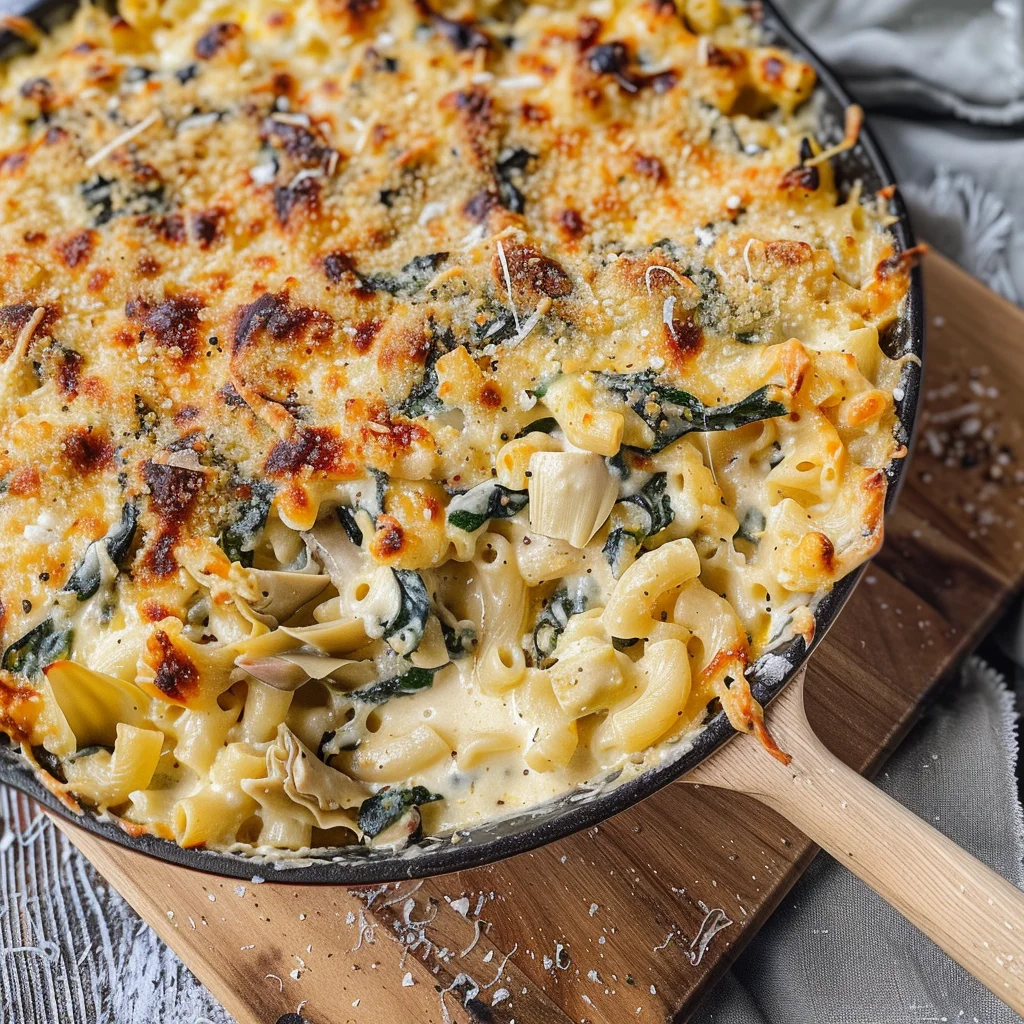 Spinach Artichoke Mac and Cheese