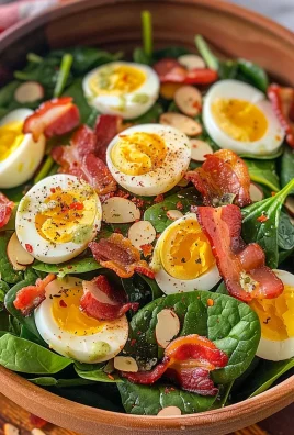Spinach Salad with Bacon and Eggs