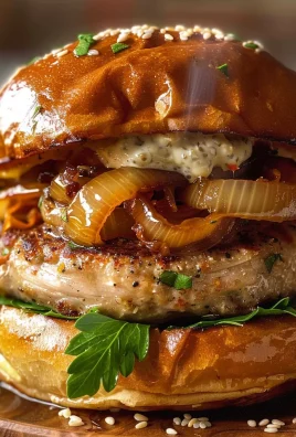 Turkey Burgers with Caramelized Onions and Aioli