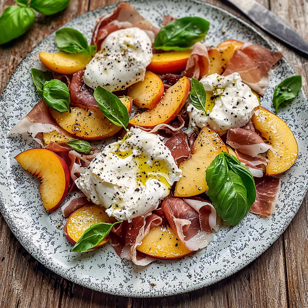 10-Minute Peach & Burrata Salad