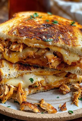 BBQ Chicken Grilled Cheese Sandwich