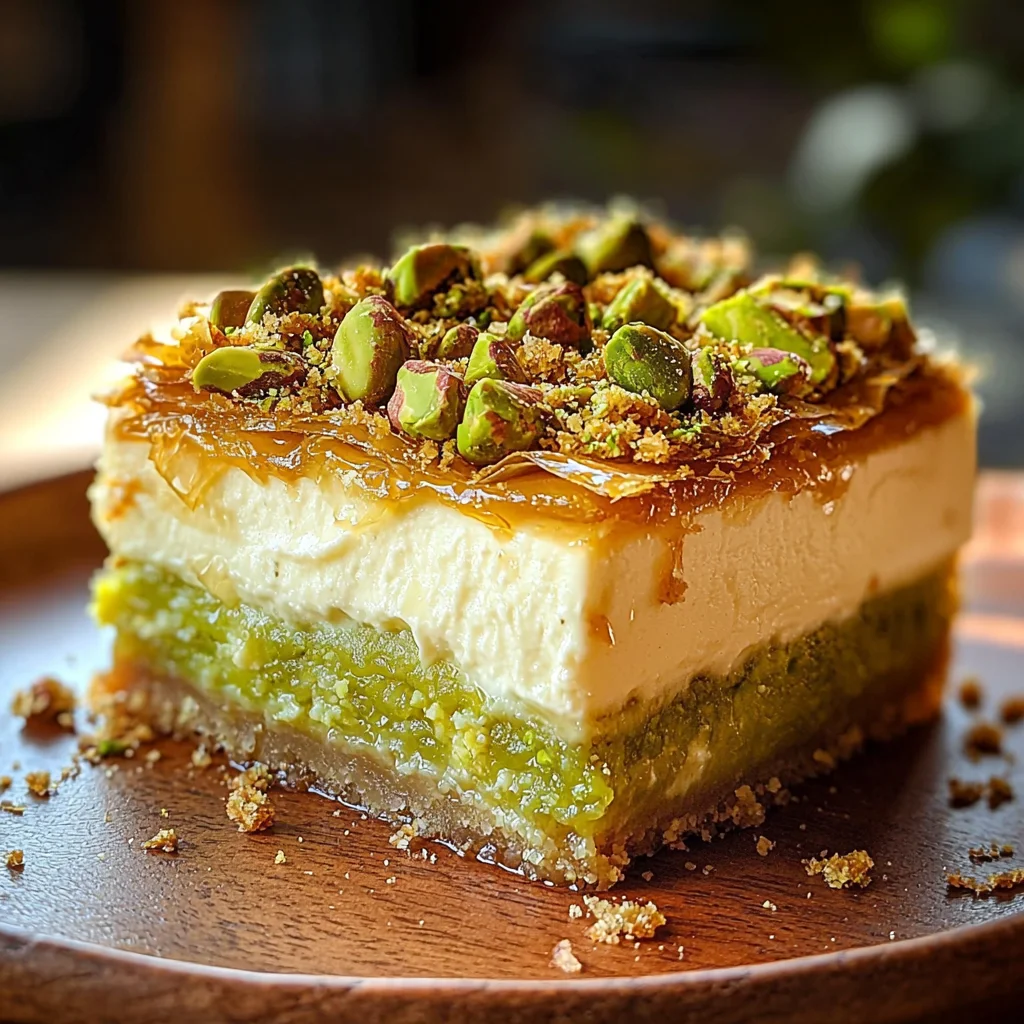 Baklava Pistachio Cheesecake