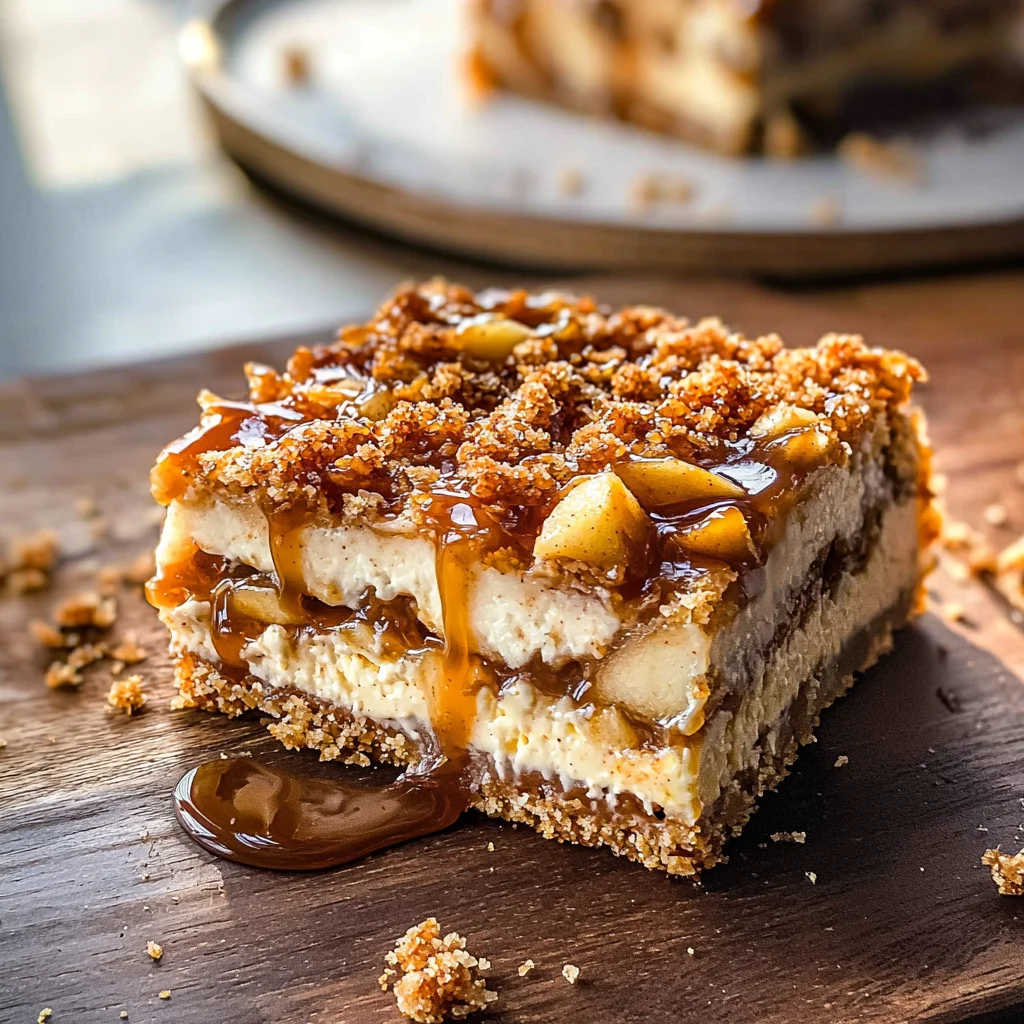 Caramel Apple Cheesecake Bars