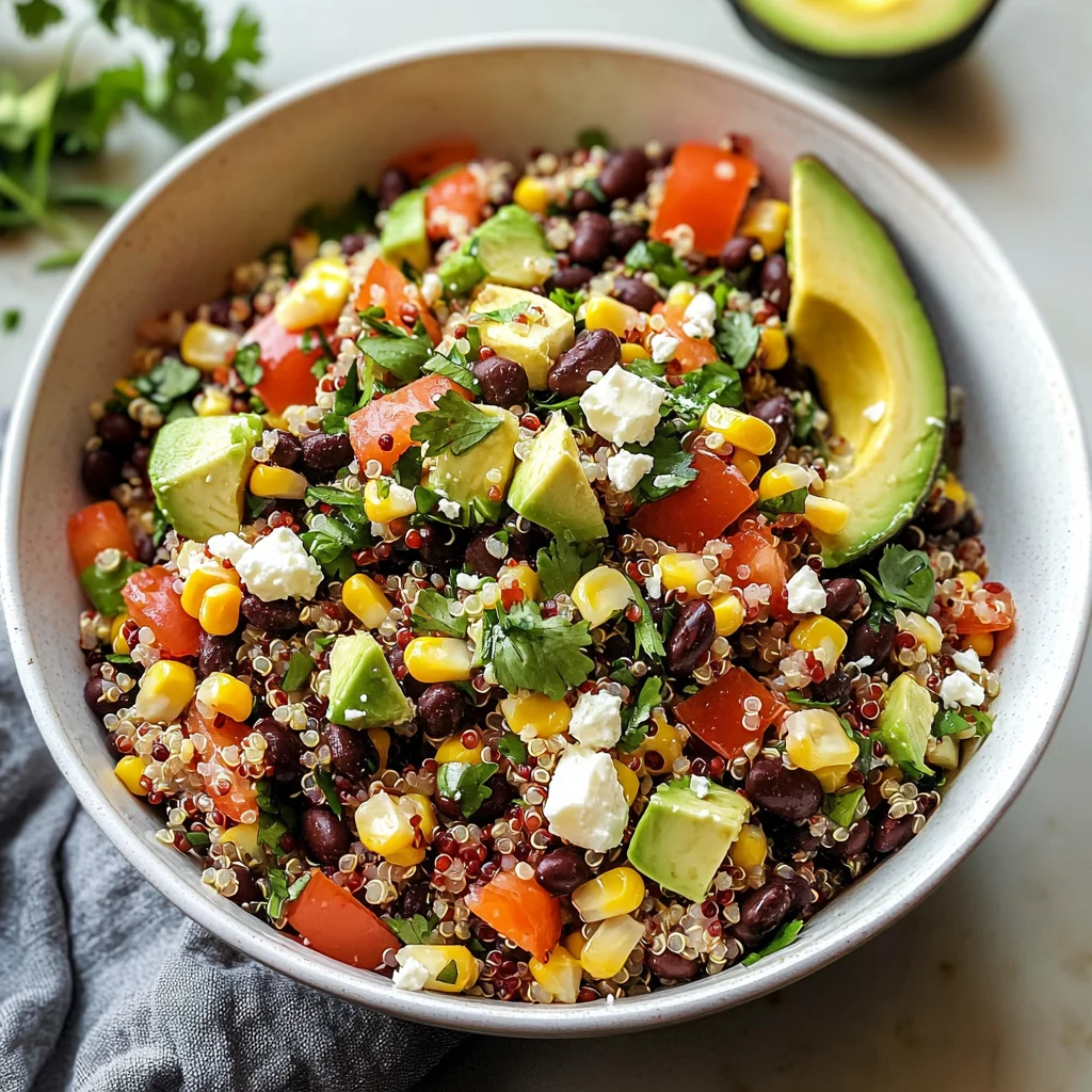 Chili-Lime Quinoa Black Bean Salad with Corn