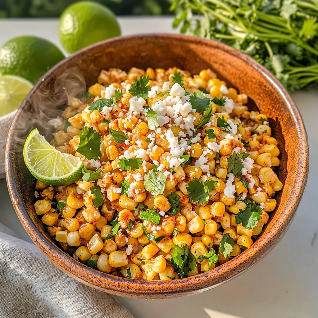 Creamy Mexican Street Corn Salad with a Kick